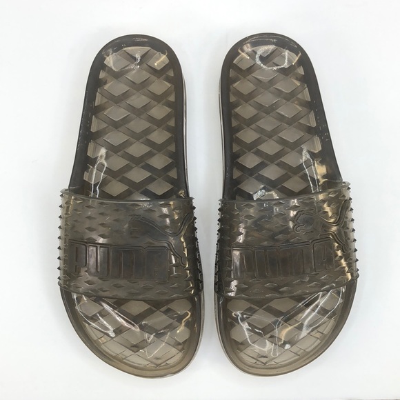 Puma Fenty Black Jelly Pool Slides / Sandals - Picture 2 of 9